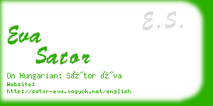 eva sator business card